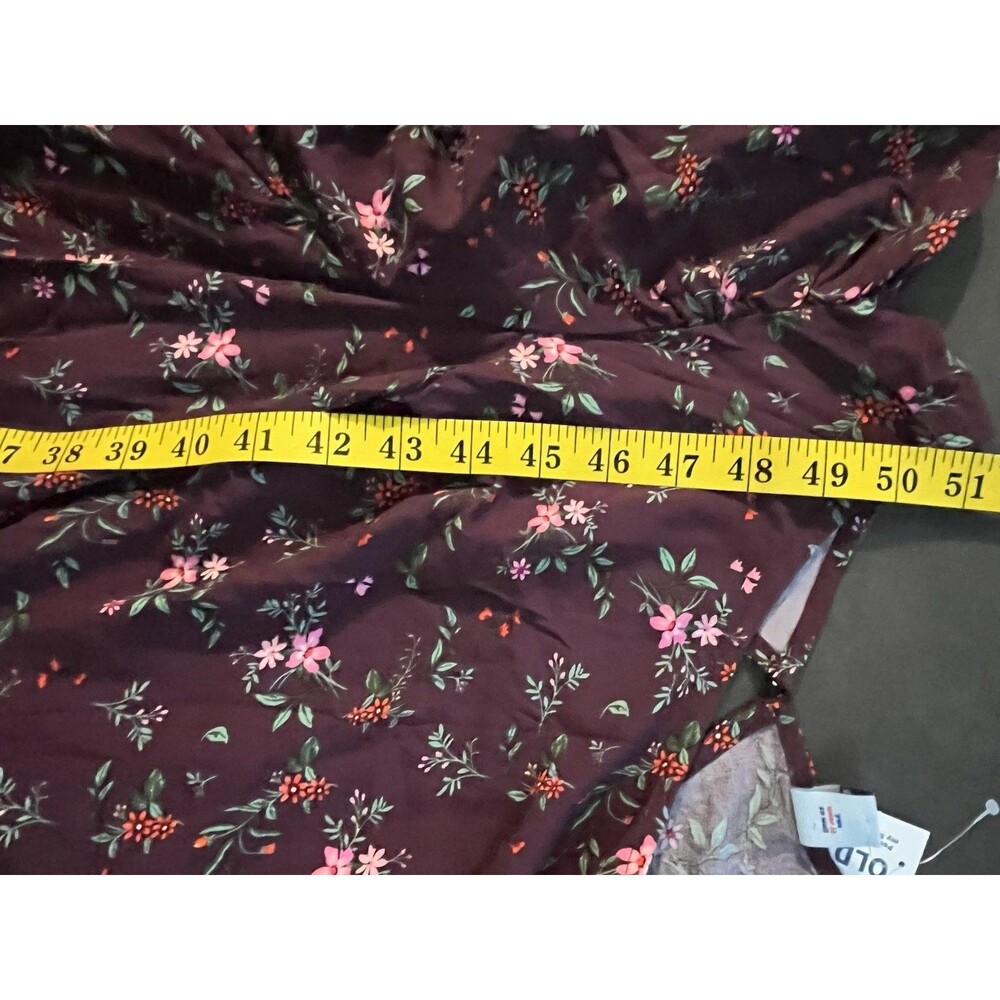 Old Navy Purple Floral Smocked Open Back Maxi Dress Purple 2X NWT - Picture 13 of 14